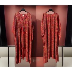 CIRCA Woman's Silk Maxi Boho Kaftan